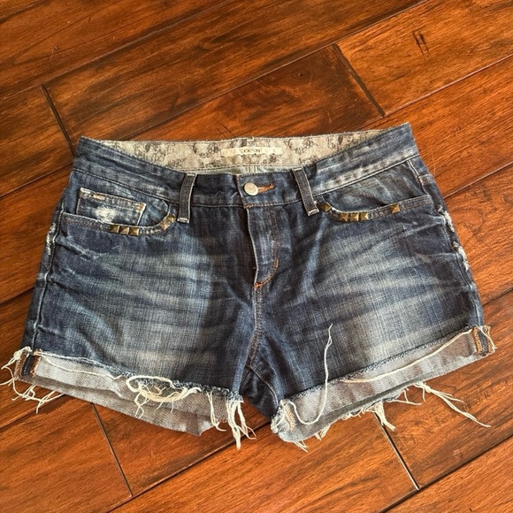 Joe's Jeans Blue Distressed Jean Shorts - Picture 1 of 4